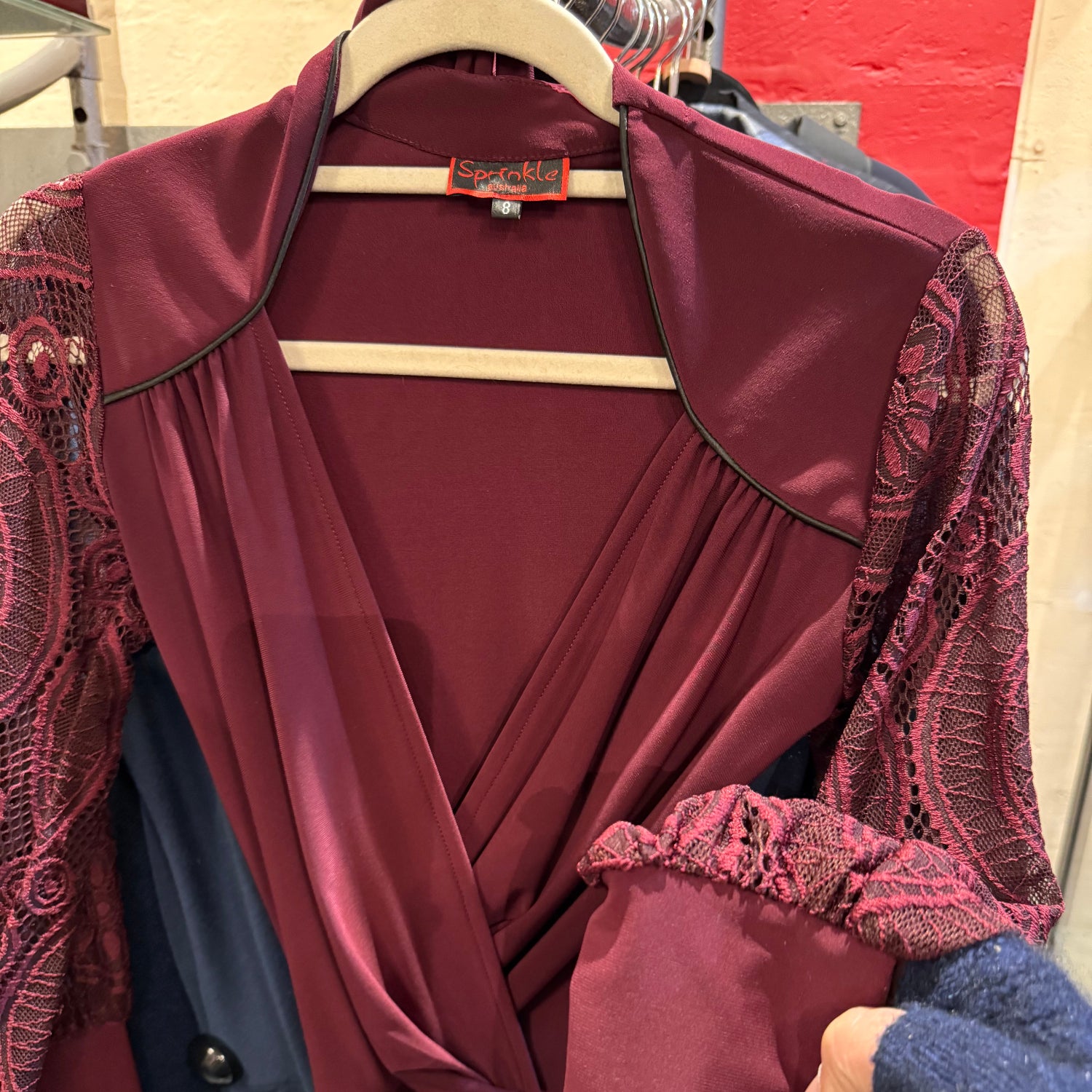 Venus Slipover Dress | Merlot Lace