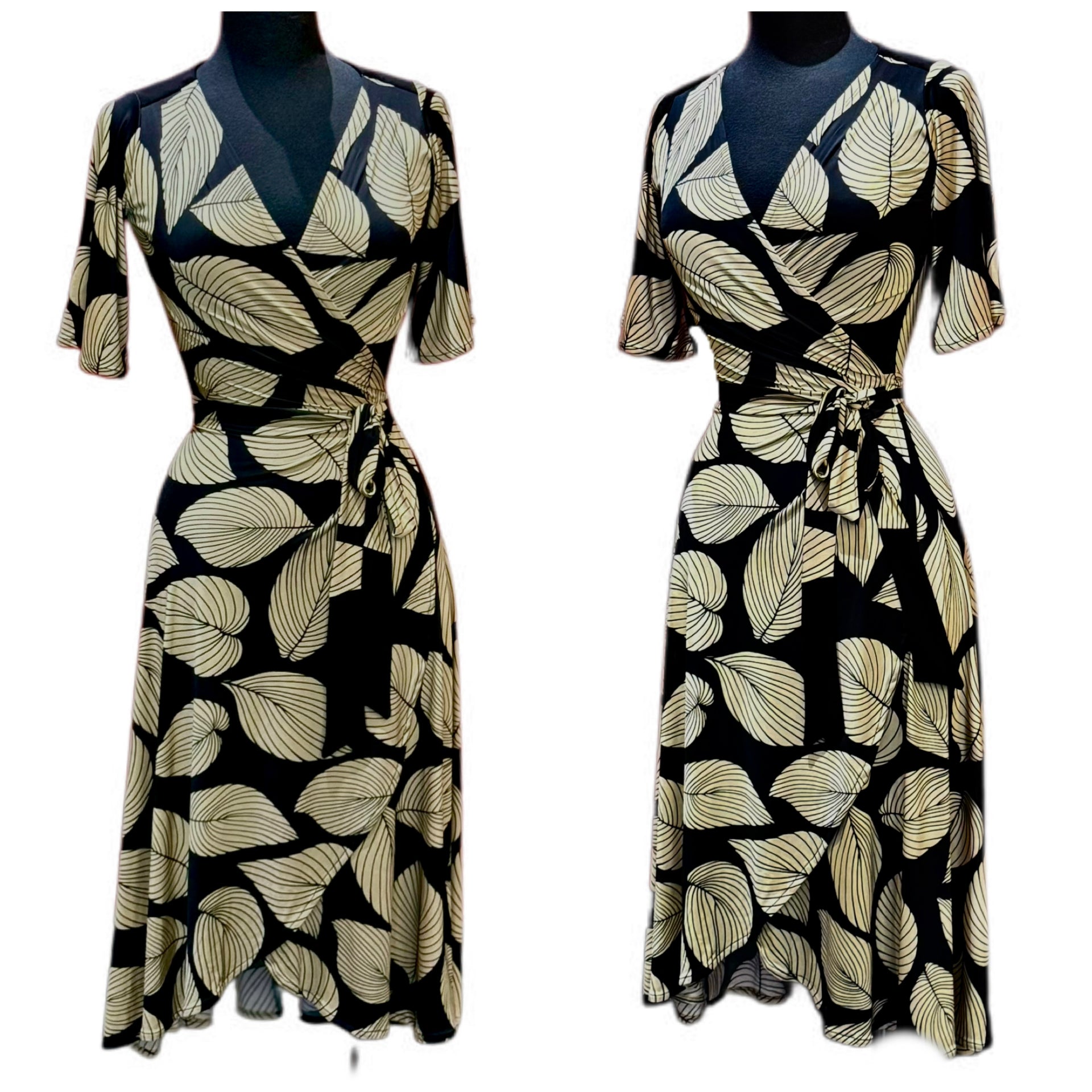 RAQUEL WRAP DRESS | Leafy