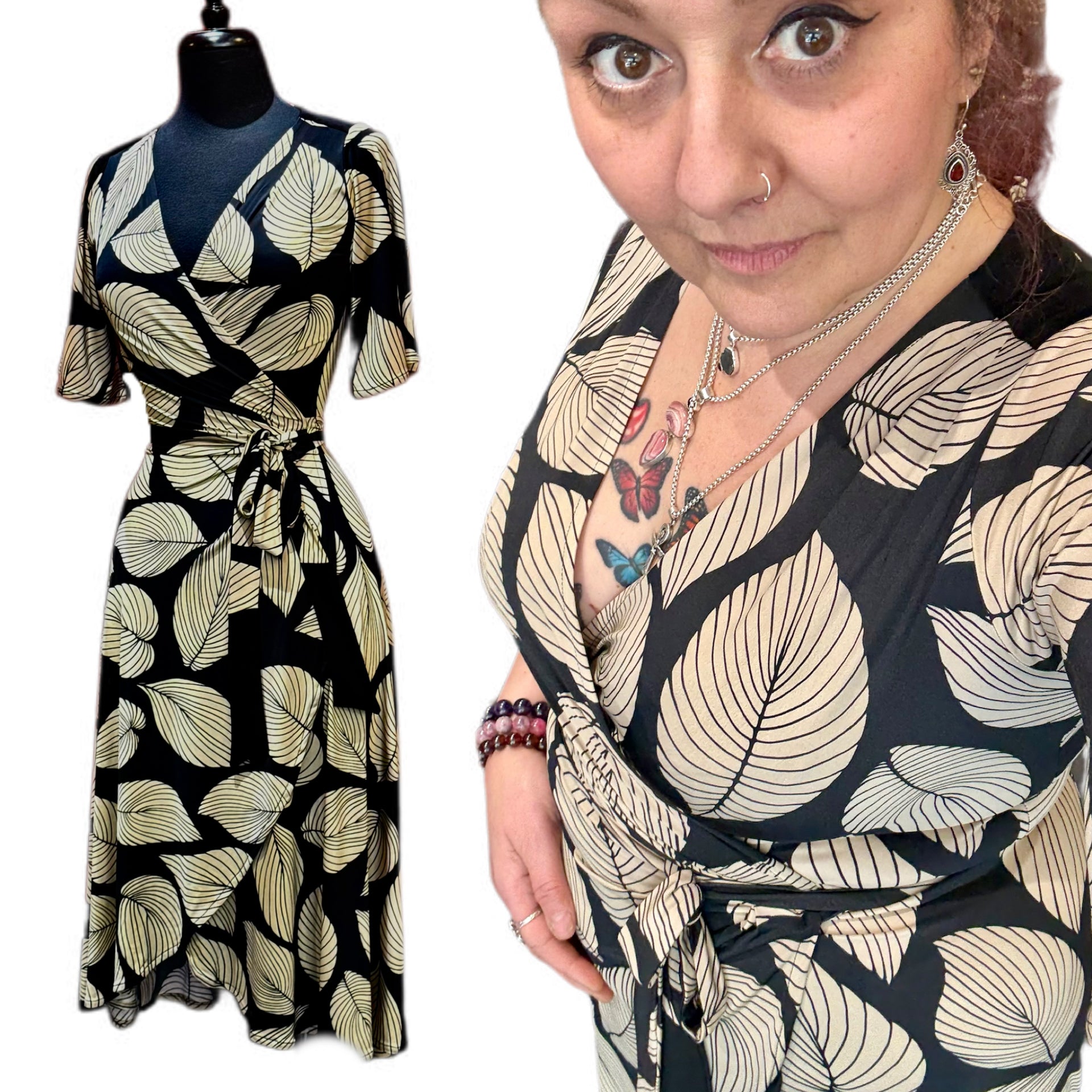 RAQUEL WRAP DRESS | Leafy 