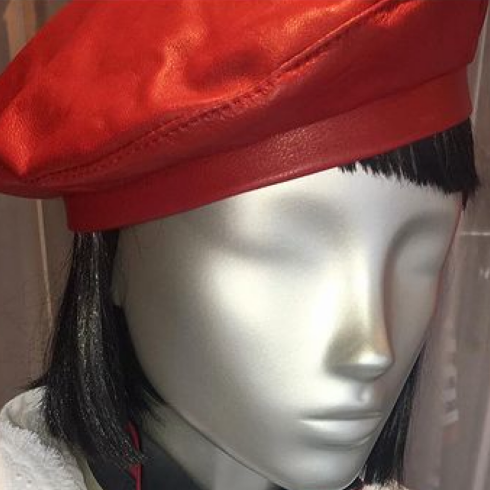 Yes Mz Military Leather Beret | Red
