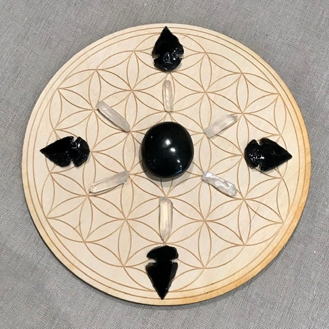 CRYSTAL GRIDS FOR PROTECTION (with gridding board)