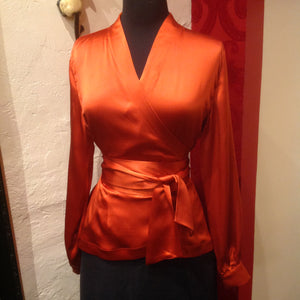 Upper East Side Silk Blouse | PUMPKIN