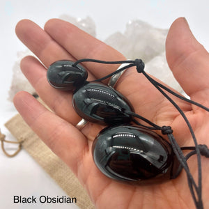 CRYSTAL YONI EGGS | Black Obsidian